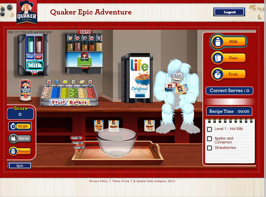 Quaker Advergame -4